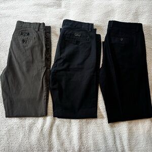 Banana Republic Men's Navy Blue and Gray Chinos Bundle